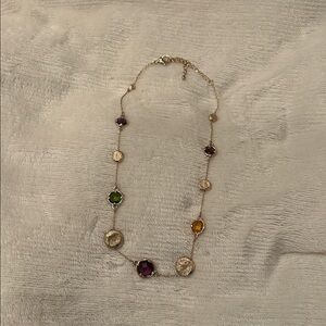 Elegant Multi-Color Gemstone Necklace